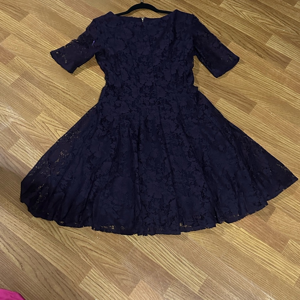 Sz 10 Deep Purple lace dress-Danny and Nicole’s -worn once